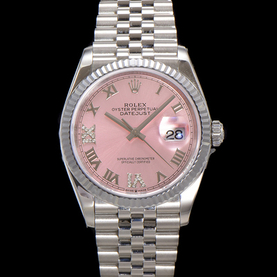 [로렉스] 남성용 데이저스트 m126234 로마인덱스 36mm 오토매틱 Cal.3235 무브먼트 핑크 다이얼 rol5358