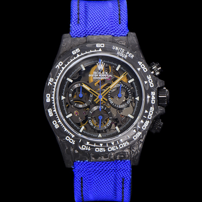 [로렉스]남성용 데이토나 포지드카본 40mm 크로노그래프 오토매틱 Cal.4130 무브먼트 스켈레톤 다이얼 rol5369