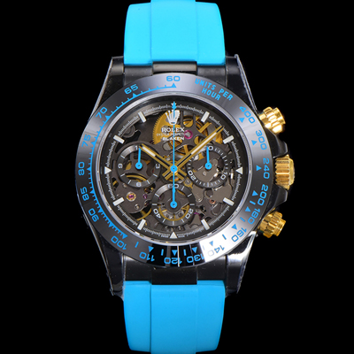 [로렉스]남성용 데이토나 세라믹 베젤 40mm 크로노그래프 오토매틱 Cal.4130 무브먼트 스켈레톤 다이얼 rol5377