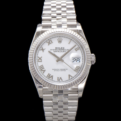 [로렉스] 남성용 904L스틸!! 신형 데이저스트 36mm II m126234-0025 오토매틱 Cal.3235 무브먼트 로마인덱스 화이트 다이얼 rol5385