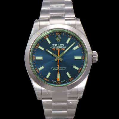 [로렉스] 남성용 New 밀가우스 m116400gv-0002 오이스터 퍼페추얼 40mm 오토매틱 Cal.3131 무브먼트 그린코팅 블루 다이얼 rol5390