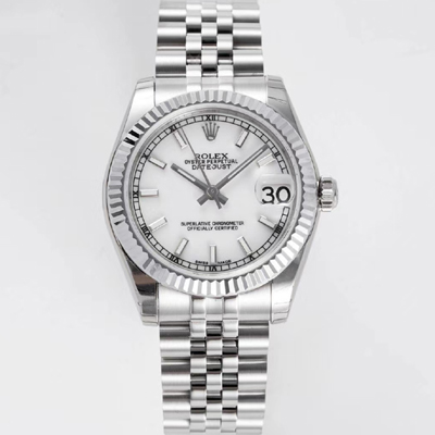 [로렉스] 여성용 데이져스트 178274 플루티드 31mm 쥬빌레 오토매틱 2236타입 화이트 다이얼 rol5436