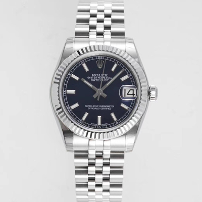 [로렉스] 여성용 데이져스트 178274 플루티드 31mm 쥬빌레 오토매틱 2236타입 블루 다이얼 rol5438