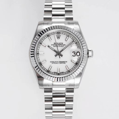 [로렉스] 여성용 데이져스트 178274 플루티드 31mm 오이스터 오토매틱 2236타입 화이트 다이얼 rol5441