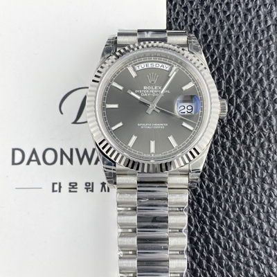 [로렉스] 남성용 New 데이데이트 m228239-0060 40mm 오토매틱 Cal.3255타입 그레이 다이얼 rol5635