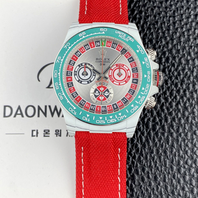 [로렉스]남성용 데이토나 DIW 포지드카본 커스텀 40미리 크로노그래프 오토매틱 Cal.4130 무브먼트 실버 다이얼 rol5651