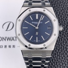 [오데마피게] 남성용 NEW 로얄오크 15202ST.OO.1240ST.01 슬림 39mm사이즈 UP!! 블루 와플 다이얼 브레이슬릿 오토매틱 무브먼트 AUD0142