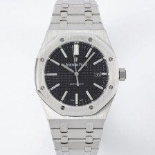 [오데마피게] 남성용 15400ST.OO.1220ST.01 로얄오크 41mm 오토매틱 Cal.3120무브먼트 블랙 와플 다이얼 aud6524