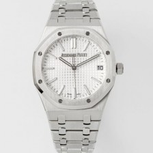 [오데마피게] 남성용 로얄오크 셀프와인딩 15510ST.OO.1320ST.08 41mm 오토매틱 Cal.4302 무브먼트 실버 와플 다이얼 aud6542