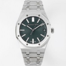 [오데마피게] 남성용 로얄오크 셀프와인딩 15510ST.OO.1320ST.09 41mm 오토매틱 Cal.4302 무브먼트 그린 와플 다이얼 aud6545