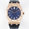 [오데마피게] 남성용 로얄오크 셀프와인딩 15510OR.OO.D315CR.02 18K 로즈골드 41mm 오토매틱 Cal.4302 무브먼트 블루 와플 다이얼 aud6548