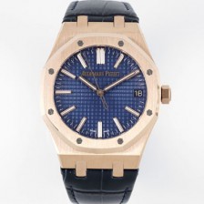 [오데마피게] 남성용 로얄오크 셀프와인딩 15510OR.OO.D315CR.02 18K 로즈골드 41mm 오토매틱 Cal.4302 무브먼트 블루 와플 다이얼 aud6548