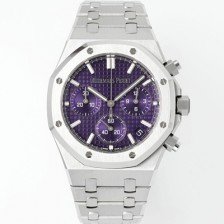 [오데마피게] 남성용 로얄오크 26240BC.OO.1320BC.01 크로노그래프 41mm 오토매틱 Cal.4401 타입 퍼플 와플 다이얼 aud6555