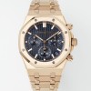 [오데마피게] 남성용 로얄오크 26240OR.OO.1320OR.05 크로노그래프 18K 로즈골드 41mm 오토매틱 Cal.4401 타입 블루 와플 다이얼 aud6556