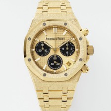 [오데마피게] 남성용 로얄오크 26240BA.GG.1324BA.01 크로노그래프 18K 옐로우골드 41mm 오토매틱 Cal.4401 타입 샴페인 와플 다이얼 aud6560