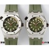 [오데마피게] 남성용 하이엔드 로얄오크 오프쇼어 다이버 15720ST.OO.A052CA.01 오토매틱 Cal.4308타입 42mm 그린 다이얼 aud6576