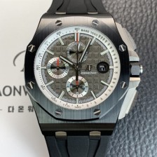 [오데마피게] 남성용 로얄오크 오프쇼어 26405CE.OO.A002CA.01 세라믹 베젤 크로노그래프 44mm 오토매틱 무브먼트 그레이 다이얼 aud6581