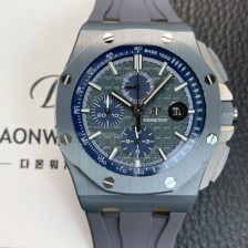 [오데마피게] 남성용 로얄오크 오프쇼어 26405CG.OO.A004CA.01 세라믹 베젤 크로노그래프 44mm 오토매틱 무브먼트 그레이 다이얼 aud6583