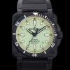 [벨엔로즈] 남성용 BR03A 오토매틱 2892타입 42mm 세라믹 우레탄줄 그린 다이얼 bel4105