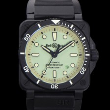 [벨엔로즈] 남성용 BR03A 오토매틱 2892타입 42mm 세라믹 우레탄줄 그린 다이얼 bel4105