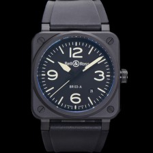 [벨엔로즈] 남성용 인스트루먼트03 BR03A-BL-CESRB 오토매틱 2892타입 42mm 세라믹 우레탄줄 블랙 다이얼 bel4107