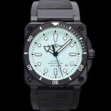 [벨엔로즈] 남성용 인스트루먼트03 BR03A-D-LM-CESRB 오토매틱 9015타입 42mm 세라믹 우레탄줄 블루 다이얼 bel4111