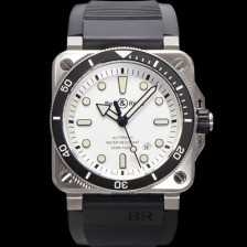 [벨엔로즈] 남성용 인스트루먼트03 BR03A-D-WH-STSRB 오토매틱 9015타입 42mm 우레탄줄 화이트 다이얼 bel4112