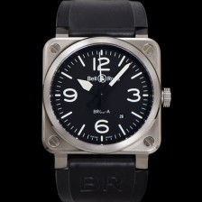 [벨엔로즈] 남성용 인스트루먼트03 BR03A-D-BL-STSRB 오토매틱 9015타입 42mm 우레탄줄 블랙 다이얼 bel4113