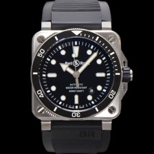 [벨엔로즈] 남성용 인스트루먼트03 BR03A-BL-STSRB 오토매틱 9015타입 42mm 우레탄줄 블랙 다이얼 bel4114