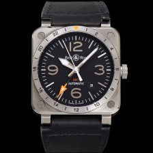 [벨엔로즈] 남성용 인스트루먼트03 BR0393-GMT-STSCA 오토매틱 2836-타입 42mm 우레탄줄 블랙 다이얼 bel4116