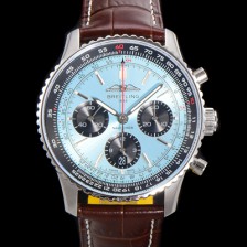 [브라이틀링] 남성용 네비타이머 AB0138241C1P1 크로노그래프 ETA7750-2 타입 오토매틱 43mm 가죽줄 블루 다이얼 bre5995