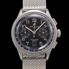 [브라이틀링] 남성용 프리미에르 AB0145221B1P1 크로노그래프 7750 타입 오토매틱 42mm 메쉬밴드 블랙 다이얼 bre6020
