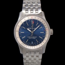 [브라이틀링] 남성용 네비타이머 A17325211C1A1 크로노그래프 오토매틱 2824타입 38mm 메탈줄 블루 다이얼 bre6025