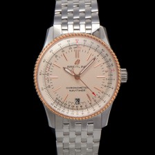 [브라이틀링] 남성용 네비타이머 U17325211G1A1 크로노그래프 오토매틱 2824타입 38mm 메탈줄 화이트 다이얼 bre6027