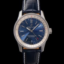 [브라이틀링] 남성용 네비타이머 A17325211C1P1 크로노그래프 오토매틱 2824타입 38mm 가죽줄 블루 다이얼 bre6028