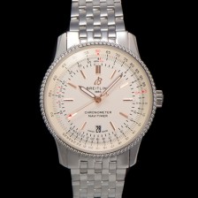 [브라이틀링] 남성용 네비타이머 A17326211G1A1 크로노그래프 오토매틱 2824 타입 41mm 메탈줄 화이트 다이얼 bre6031