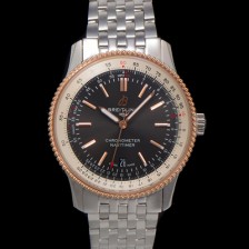 [브라이틀링] 남성용 네비타이머 U17326211M1A1 크로노그래프 오토매틱 2824 타입 41mm 메탈줄 그레이 다이얼 bre6035