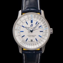 [브라이틀링] 남성용 네비타이머 A173263A1G1P1 크로노그래프 오토매틱 2824 타입 41mm 가죽줄 화이트 다이얼 bre6041