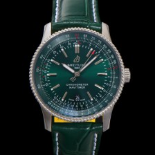 [브라이틀링] 남성용 네비타이머 A17326361L1P2 크로노그래프 오토매틱 2824 타입 41mm 가죽줄 그린 다이얼 bre6042