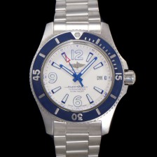 [브라이틀링] 남성용 슈퍼오션 A17366D81A1S1 오토매틱 2824타입 42mm 메탈줄 화이트 다이얼 bre6045