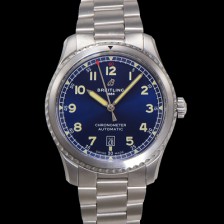 [브라이틀링] 남성용 네비타이머 A17314101C1A1 오토매틱 2824 타입 41mm 메탈줄 블루 다이얼 bre6054