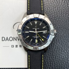 [브라이틀링] 남성용 어벤져 지엠티 44mm 나일론줄 오토매틱 2836-2 타입 블랙 다이얼 bre6058