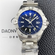 [브라이틀링] 남성용 어벤져 지엠티 44mm 메탈줄 오토매틱 2836-2 타입 블랙 다이얼 bre6065