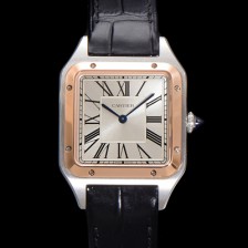 [까르띠에] 남여공용 산토스 W2SA0019 쿼츠 43.5mm M 사이즈 18K 로즈골드 화이트 다이얼 car69324