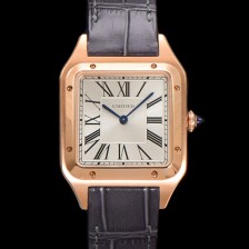 [까르띠에] 남여공용 산토스 WGSA0021 쿼츠 43.5mm M 사이즈 18K 로즈골드 화이트 다이얼 car69325