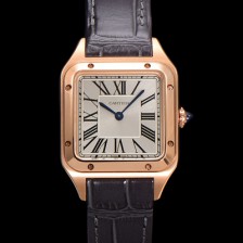 [까르띠에] 여성용 산토스 WGSA0022 쿼츠 38mm S 사이즈 18K 로즈골드 화이트 다이얼 car69329