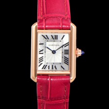 [까르띠에] 여성용 탱크 WGTA0010 쥬얼 18K 로즈골드 화이트 실버 썬더스트 다이얼 쿼츠 무브먼트 car69352