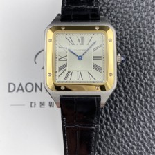 [까르띠에] 남성용 산토스 뒤몽 santos1612 엑스라지 46.6mm 쿼츠 무브먼트 실버 다이얼 car69378