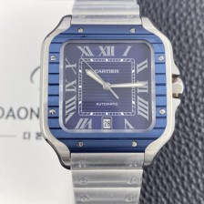 [까르띠에] 남성용 산토스 드 까르띠에 워치 WSSA0048 라지 39.8mm 오토매틱 9015 무브먼트 블루 다이얼 car69393
