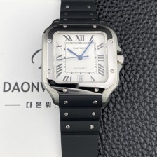 [까르띠에] 남성용 산토스 드 까르띠에 워치 WSSA0018 라지 39.8mm 오토매틱 9015 무브먼트 화이트 다이얼 car69396